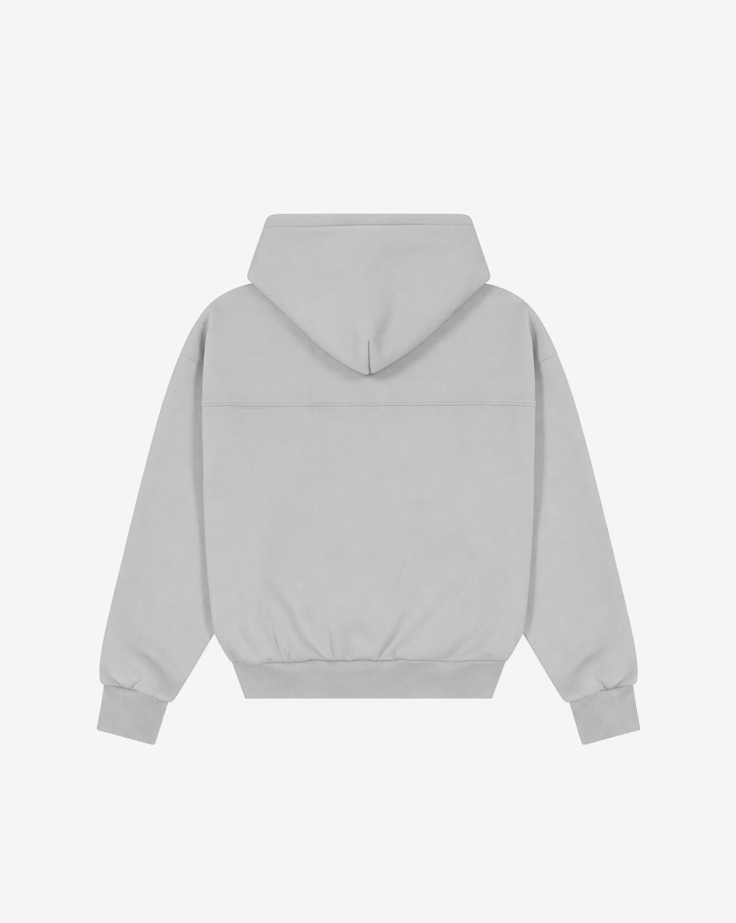 Panelled Zip Up Hoodie | Light Grey