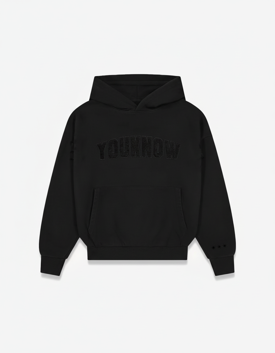 Chenille Hoodie | Black