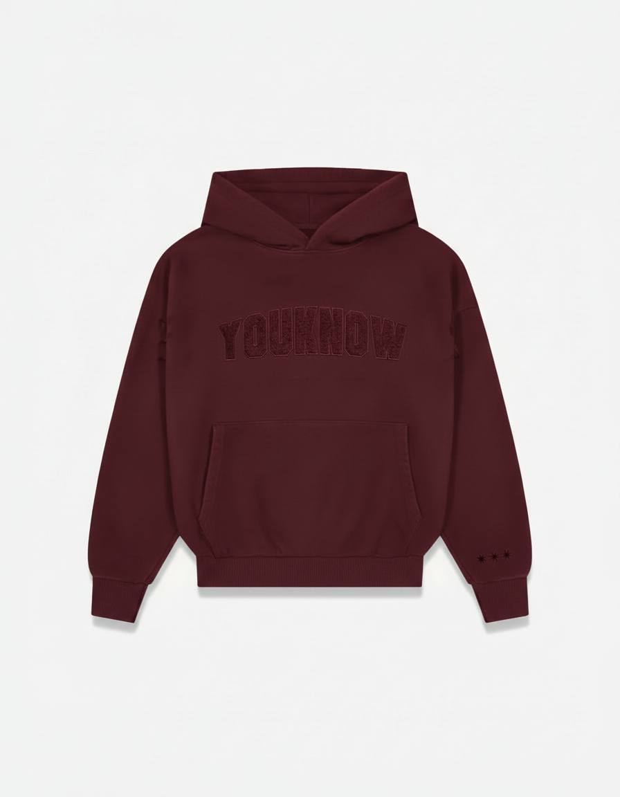 Chenille Hoodie | Burgundy