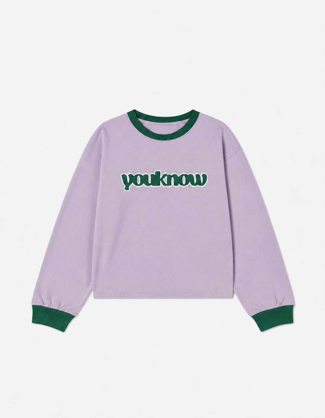 Kids Contrast Long Sleeve Tee | Lilac