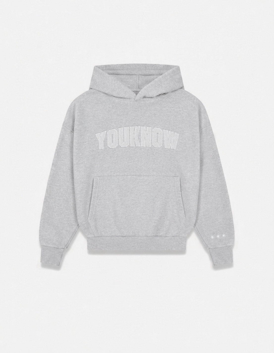 Chenille Hoodie | White Marle