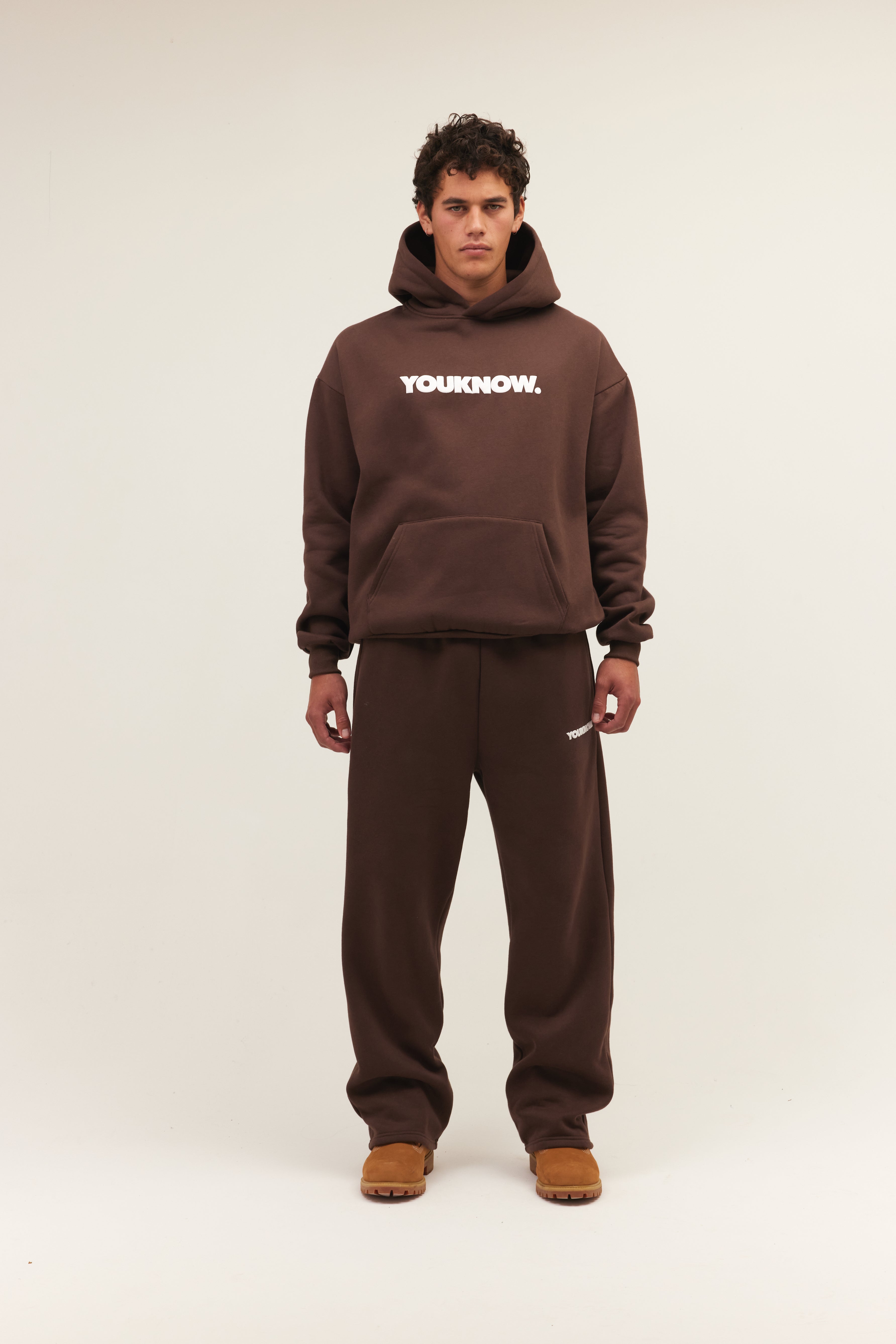 Block Hoodie | Brown