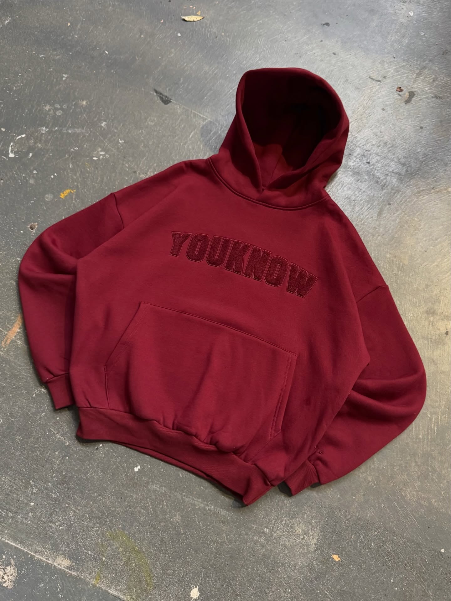 Chenille Hoodie | Burgundy