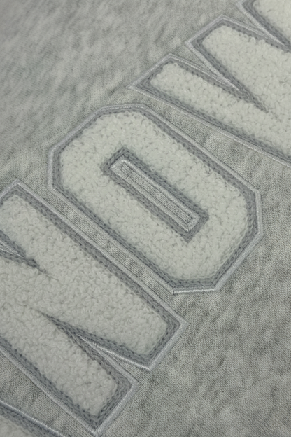 Chenille Hoodie | White Marle