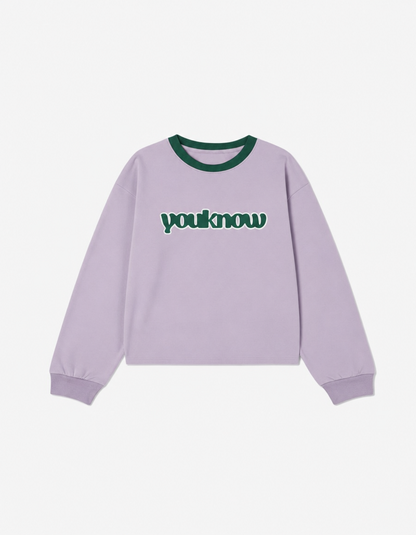 Kids Contrast Long Sleeve Tee | Lilac