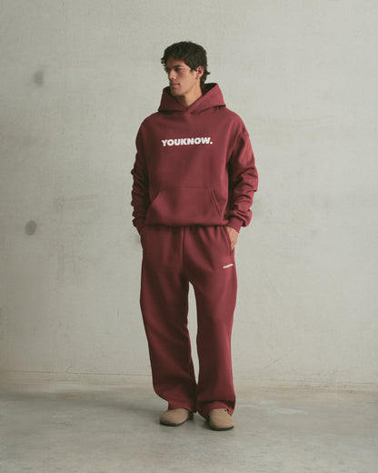 Core Wide Leg Sweatpants | Maroon