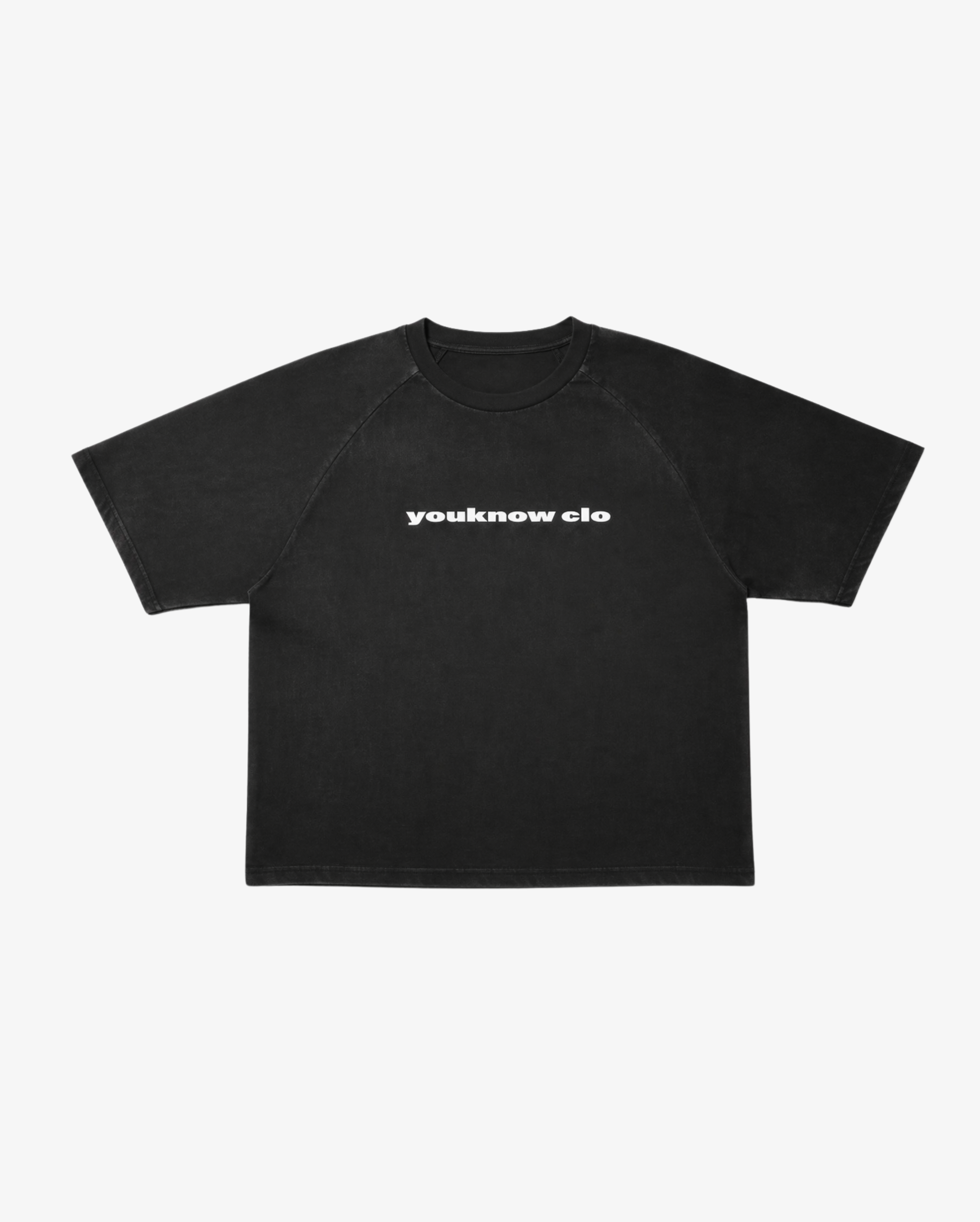 Washed Raglan Tee | Washed Black