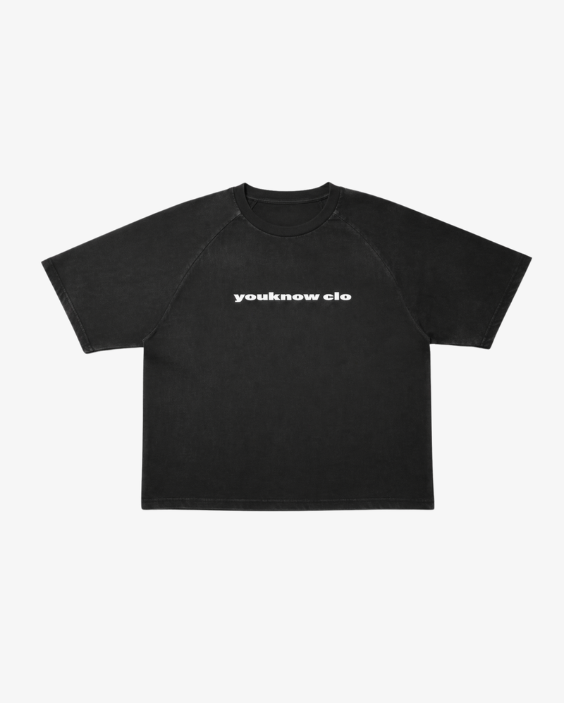 Washed Raglan Tee | Washed Black
