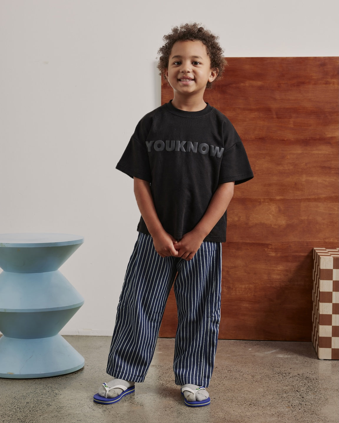 Kids Block Tee | Black/Black