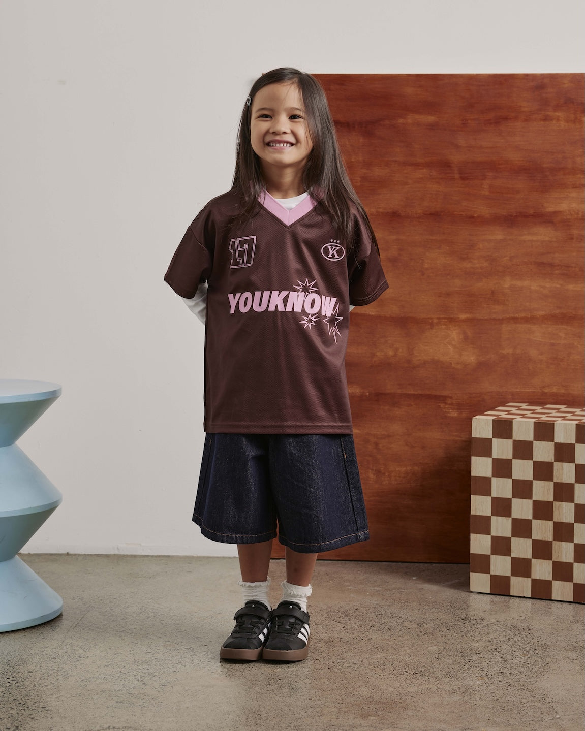 Kids Football Top | Chocolate