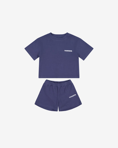 Kids Waffle Set | Denim Blue