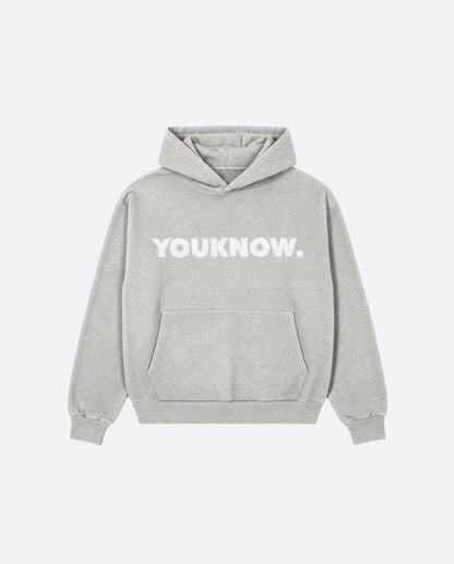 Applique Block Hoodie | GREY MARLE
