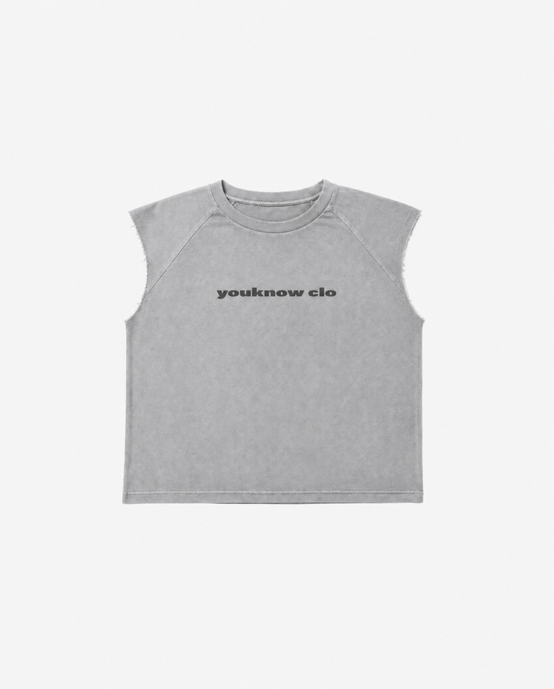 Oversized Raglan Tank | Washed Grey