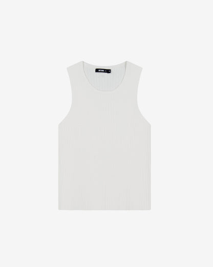Nothing Knit Rib Tank | Cloud White
