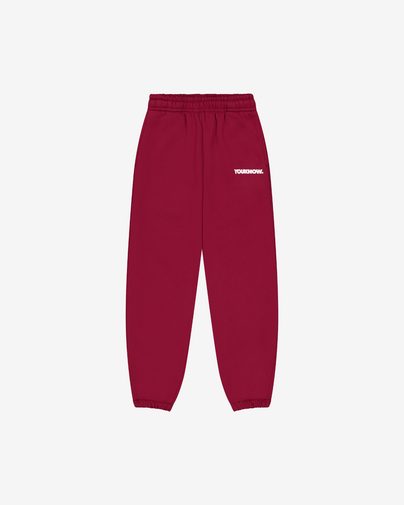 Block Cuffed Sweatpants | Maroon