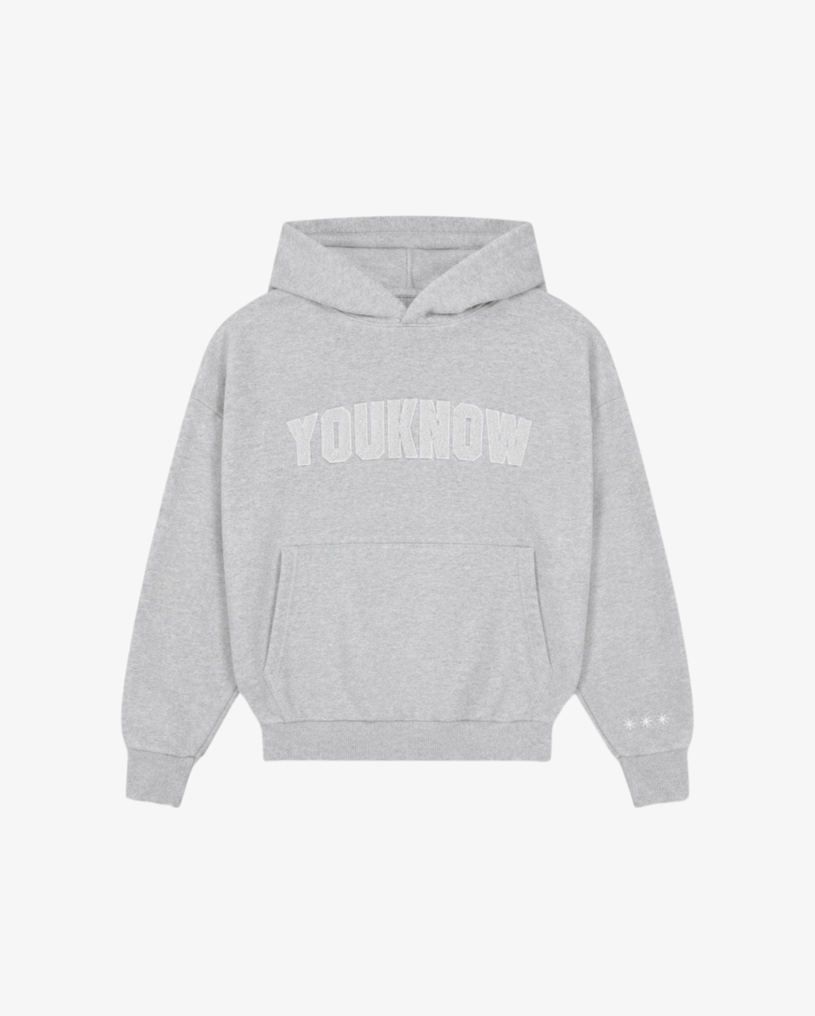 Chenille Hoodie | White Marle
