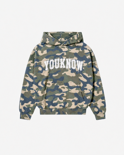 Cotton Applique Hoodie | Camo