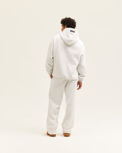 Block Hoodie | White Marle