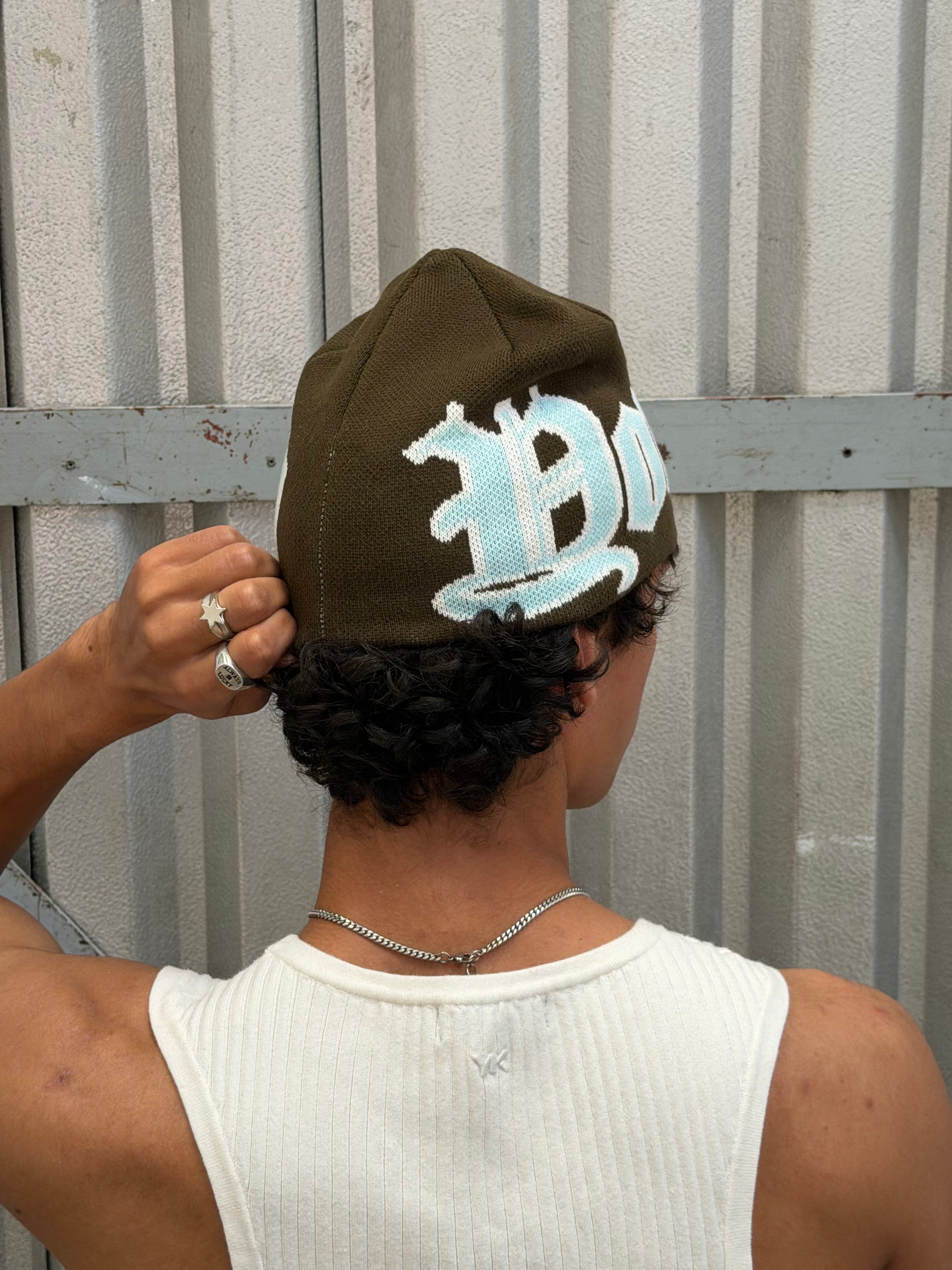 Jacquard Beanie | Olive-3