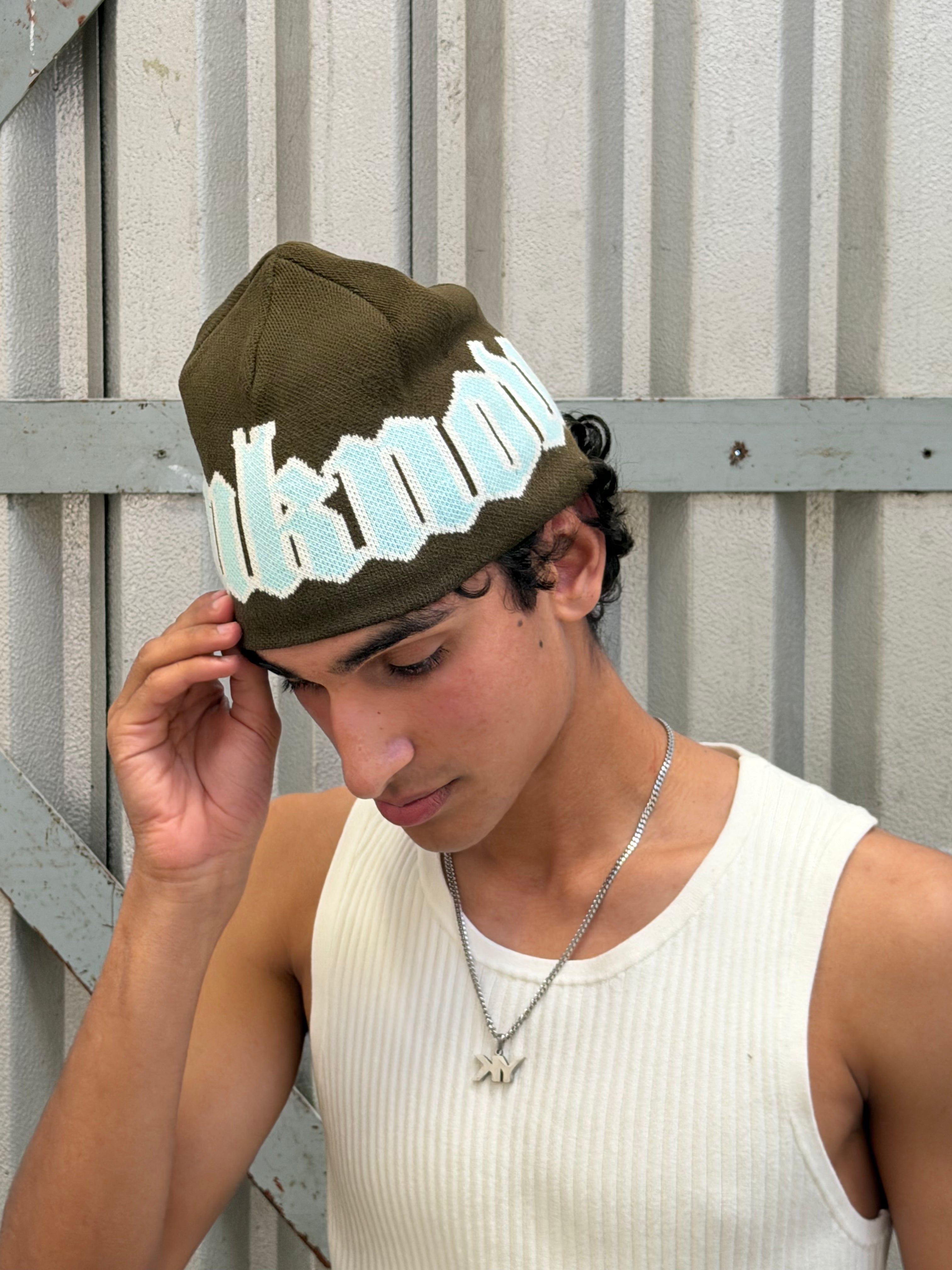Jacquard Beanie | Olive-5