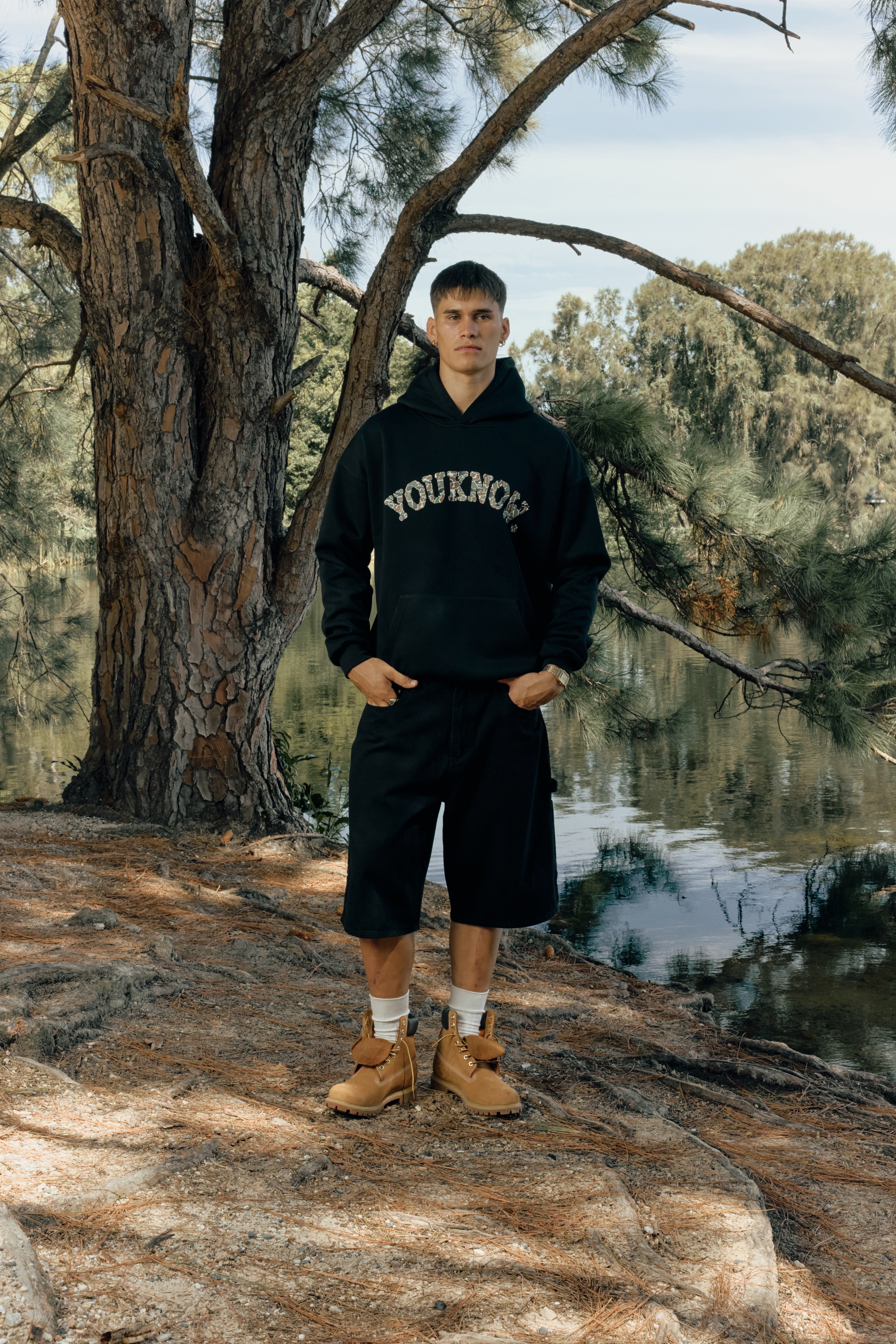 Camo Hoodie | Black