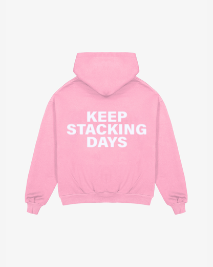 YK Move Stacking Days Hoodie | Pink