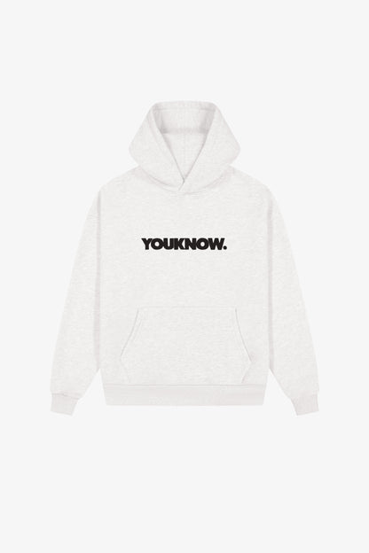 Block Hoodie | White Marle