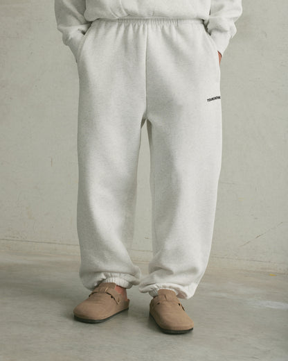 Core Cuffed Sweatpants | White Marle