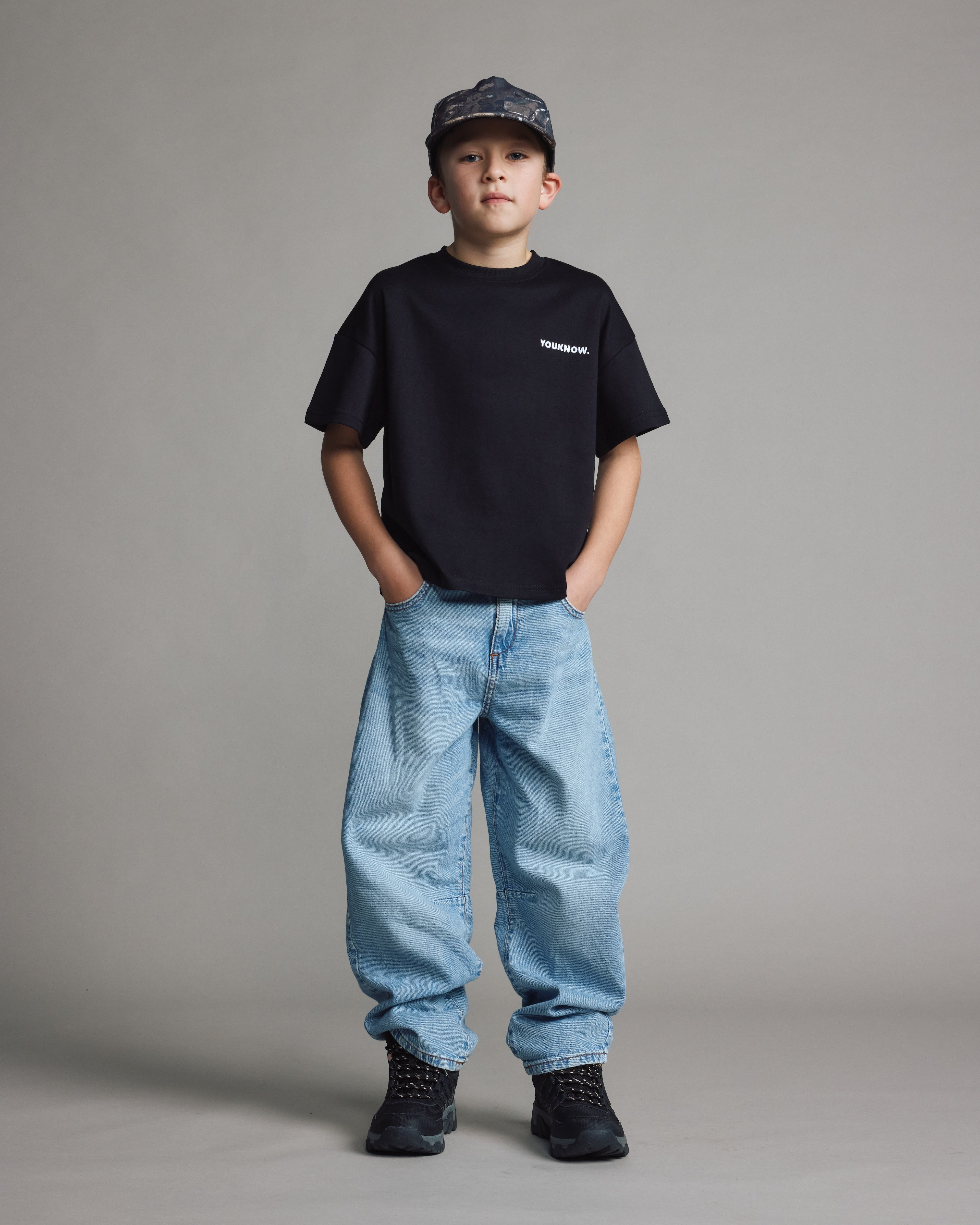 Kids Core Box Tee | Black-3