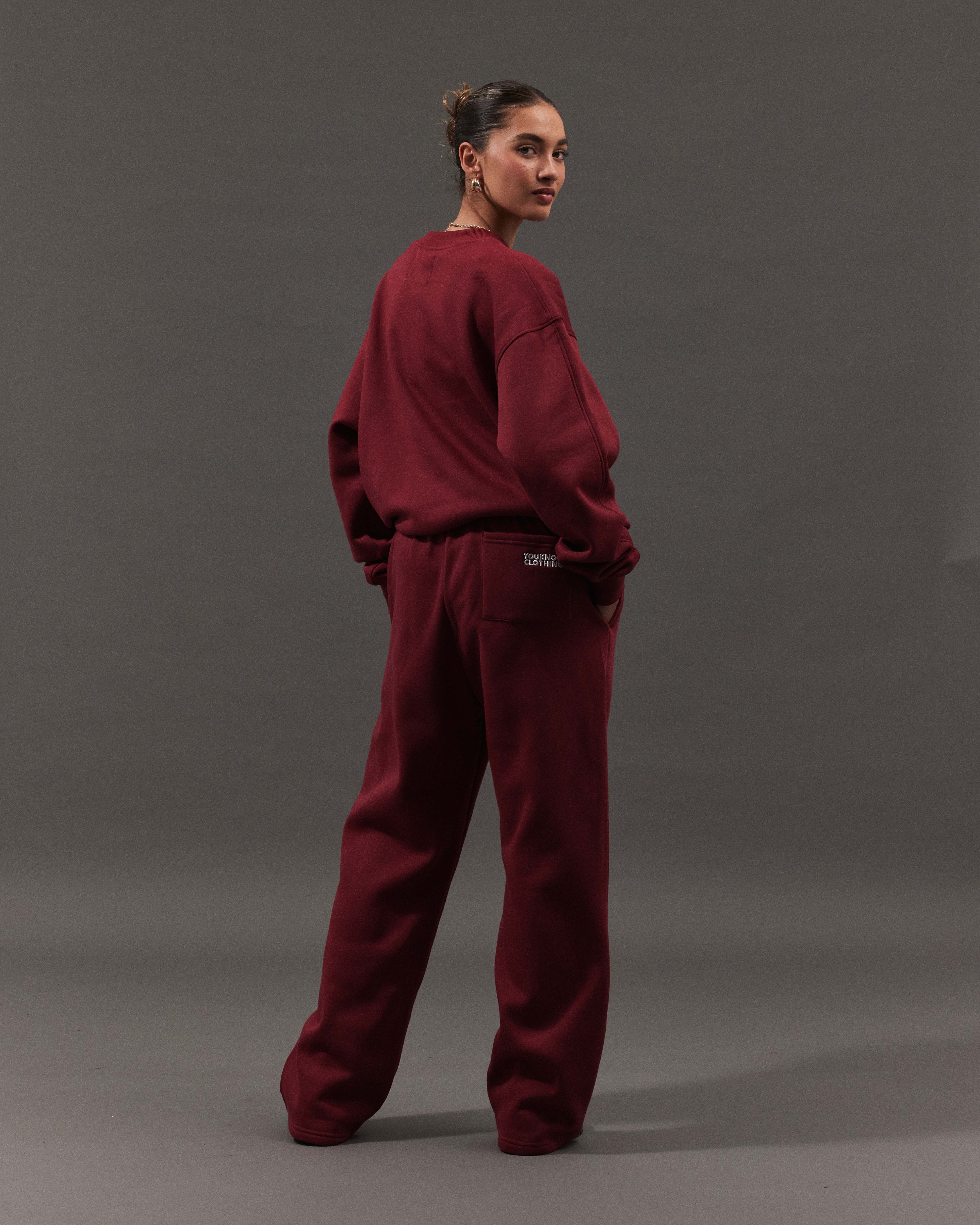 Block Crewneck | Maroon