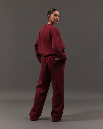 Block Crewneck | Maroon