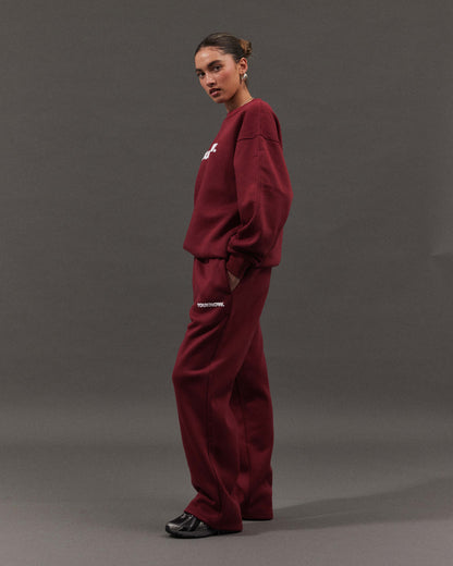 Block Crewneck | Maroon