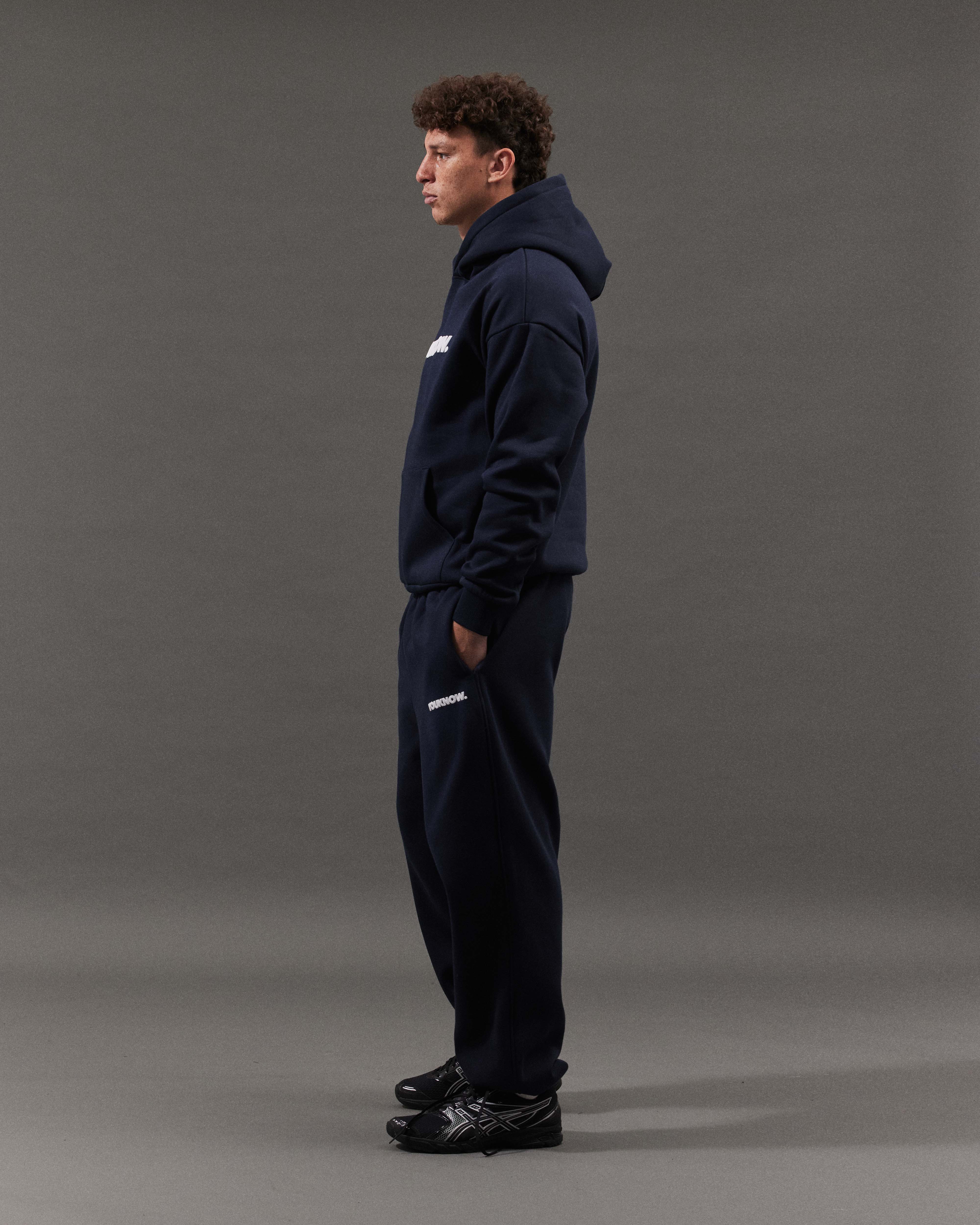 Block Hoodie | Navy