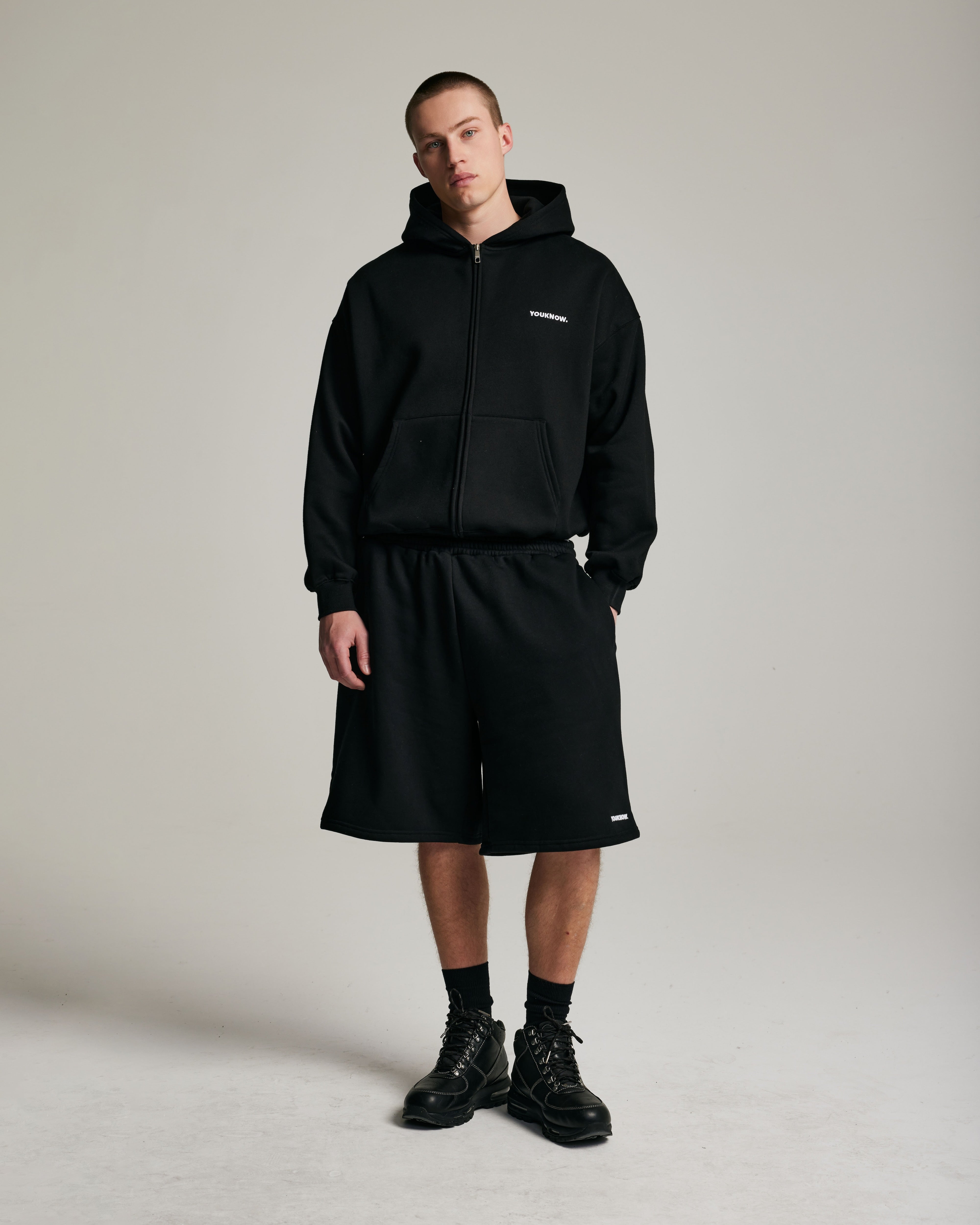 Core Zip Up Hoodie | Black