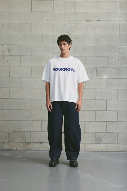Block Tee 2.0 | White/Navy