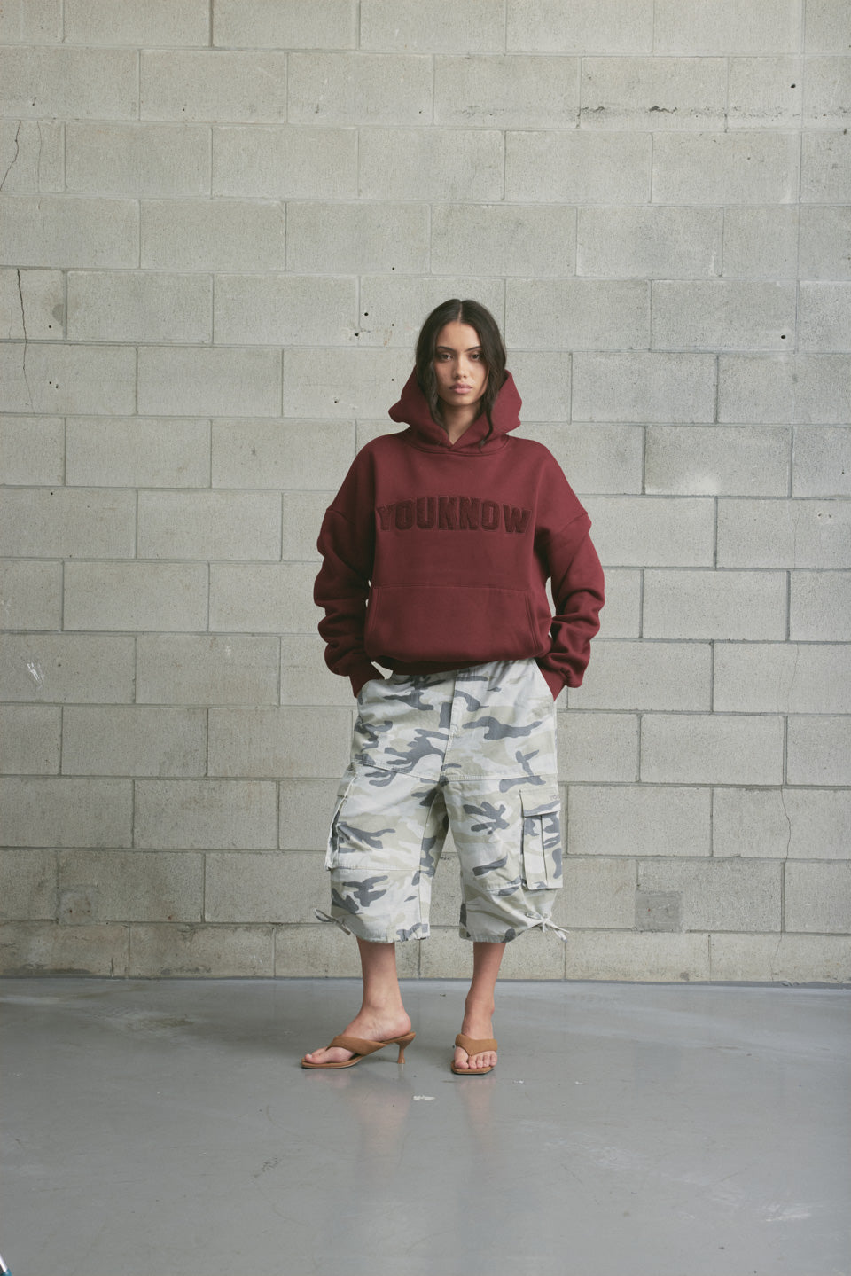 Chenille Hoodie | Burgundy