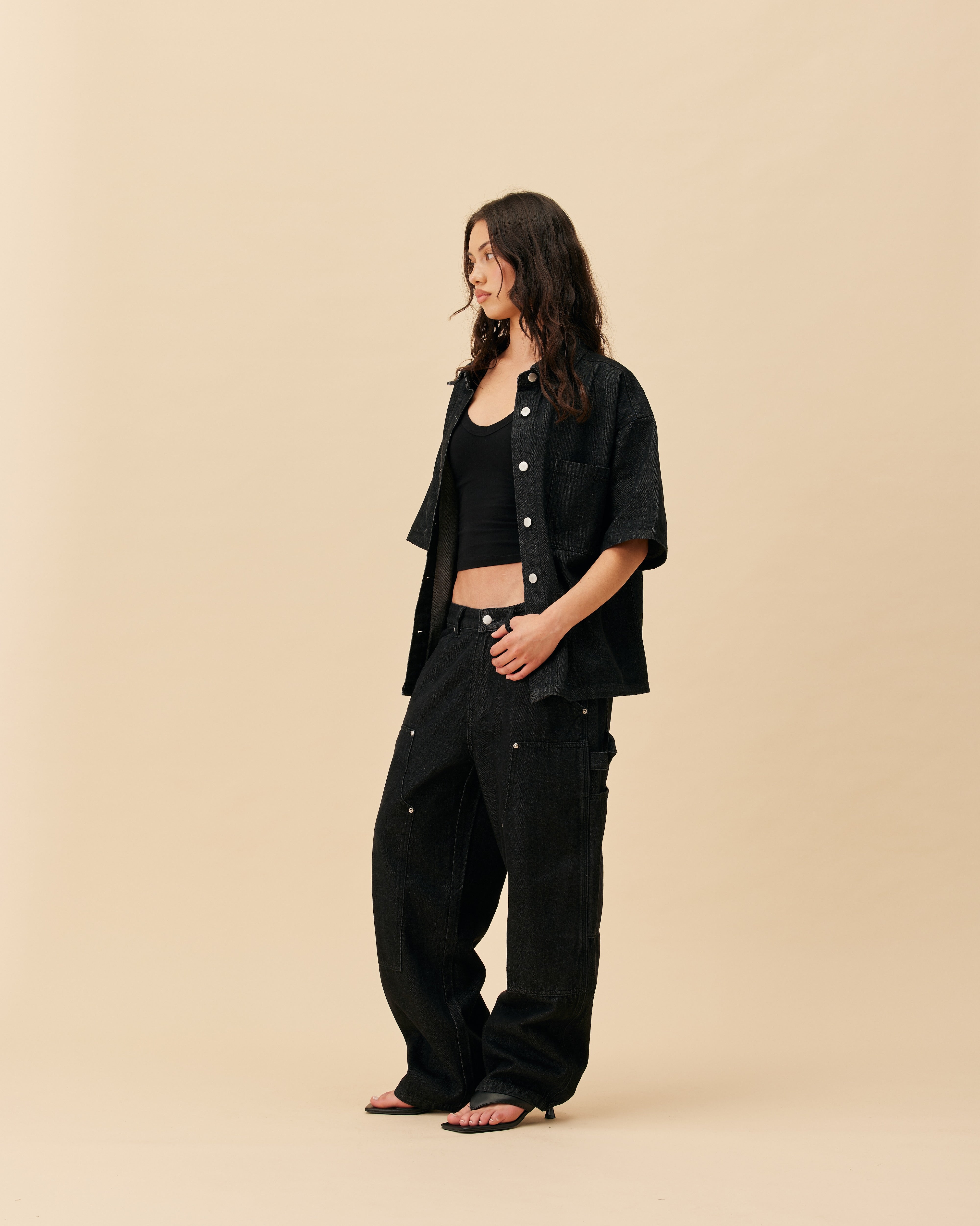 Carpenter Shirt | Washed Black