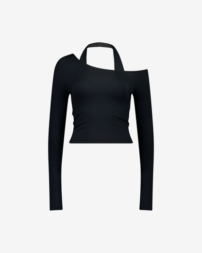 Nothing Layered Halter Longsleeve | Tar