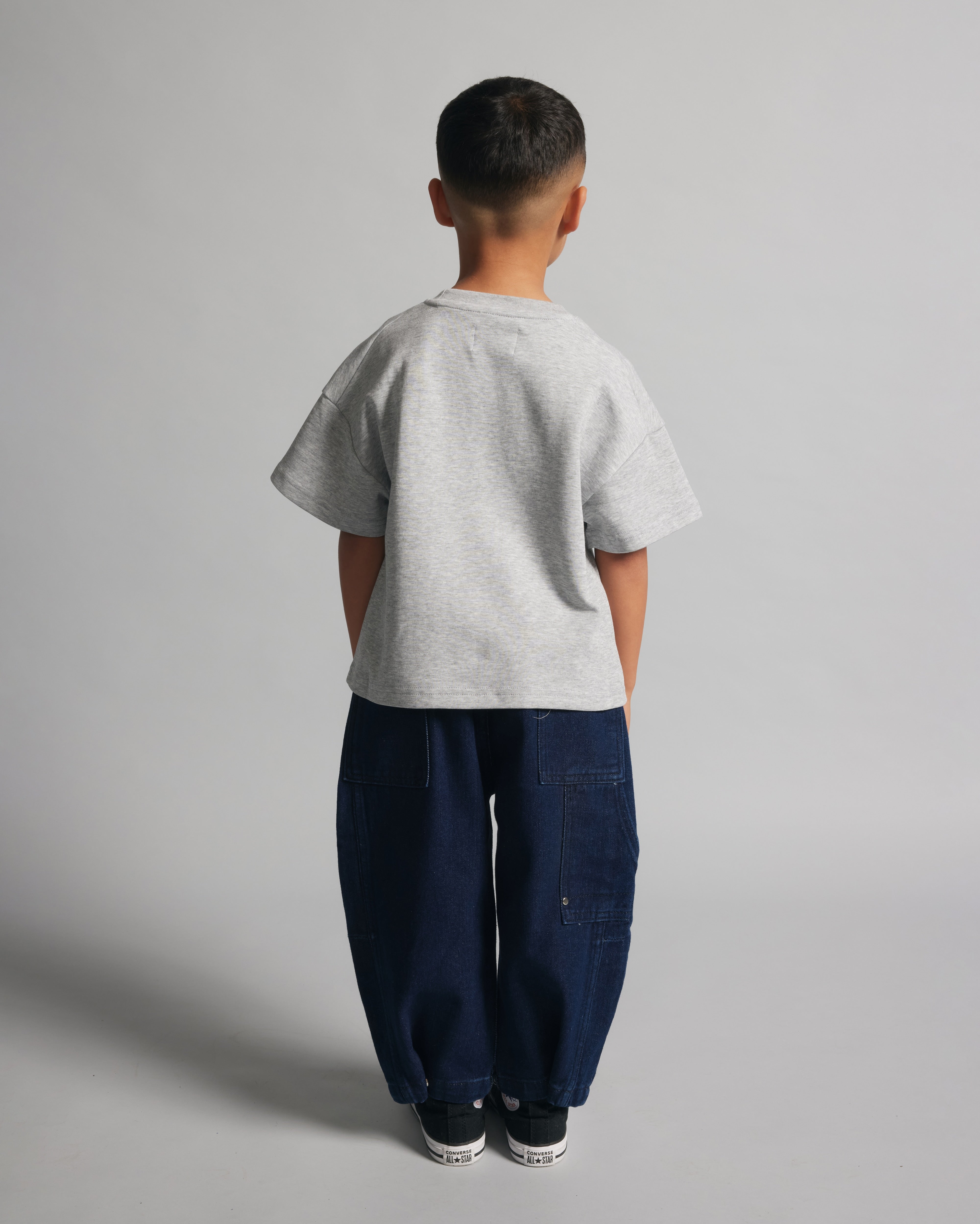 Kids Core Box Tee | GREY MARLE-4