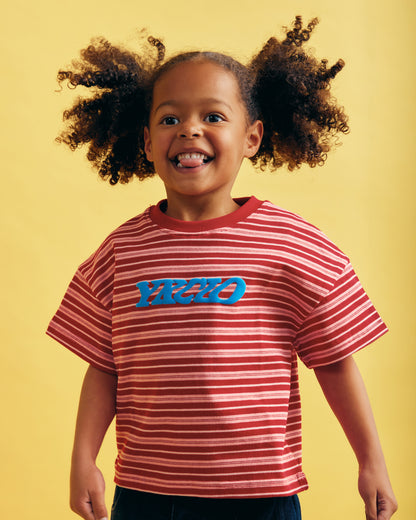 Kids Stripe Tee | Cherry Stripe