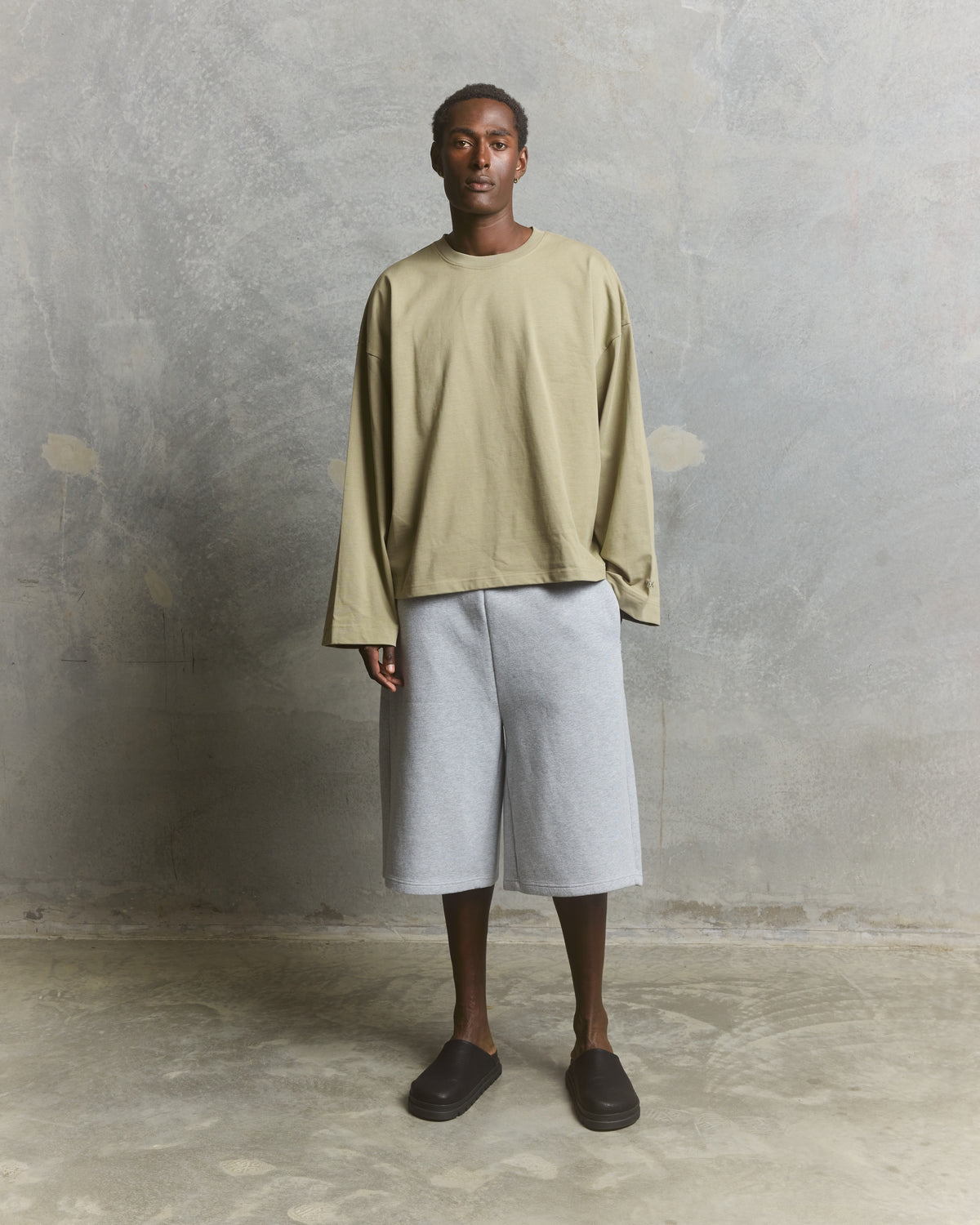Nothing Wide Long Sleeve Tee | Moss-3