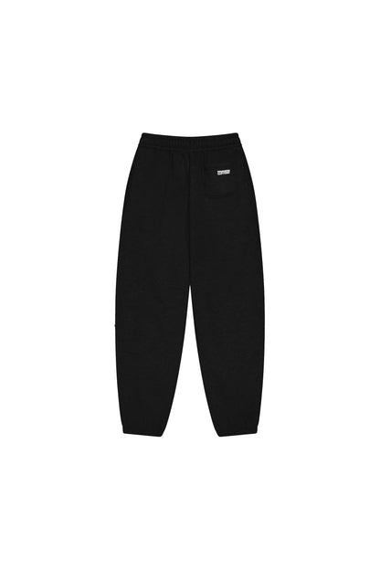 Block Cuffed Sweatpants | Black