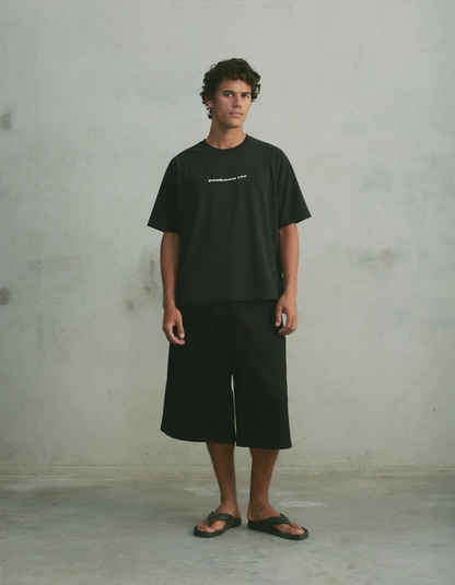 Washed Raglan Tee | Washed Black